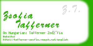 zsofia tafferner business card